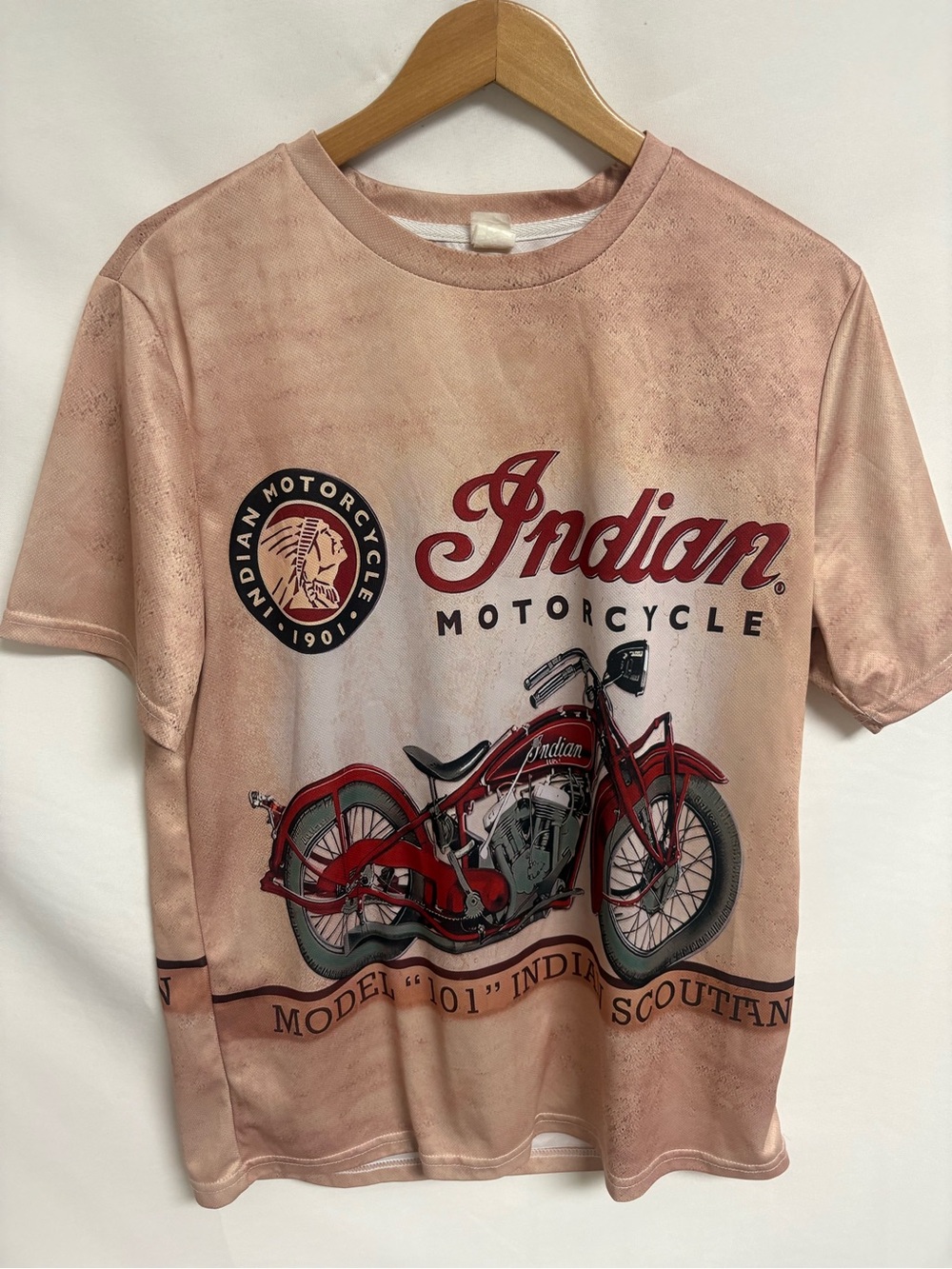Kids' Graphic Tee - Dusty Pink with Red Bike